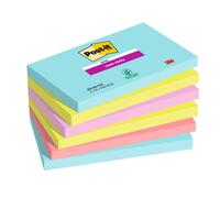Foglietti Post-it® Super Sticky - 159970 Blocchetti Post-It 76 X 127 mm di colori assortiti con 90 fogli per blocchetto in confezione da 6 Pz.