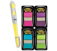 Post-it Post-it Flags/Sching Tabs Pack, colori assortiti, 200 bandiere e 12 linguette per confezione