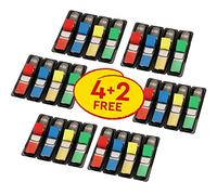 Post-it® Index Mini con dispenser rosso,verde, blu, giallo VALUE PACK 4+2 - 683-