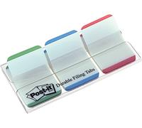 Post-It SegnapaginaIndex Strong, Medio, Rosso, Blu e Verde, 25.4 mm x 38.1 mm, 66 Segnapagina/Dispenser, 1 Dispenser/Confezione