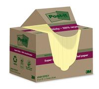 Post-it Super Sticky 100% Recycled Notes, Pack of 12 Pads, 70 Sheets per Pad, 76
