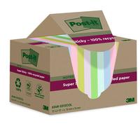 Post-it Super Sticky 100% Recycled Notes, Pack of 12 Pads, 70 Sheets per Pad, 76