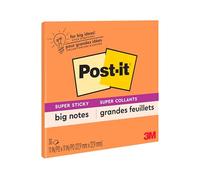 Post-it Super Sticky Big Notes, 11 x 11 Inches, 30 Sheets/Pad (BN11), Large Bright Yellow Paper, Super Sticking Power, Sticks and Resticks (Pack 3)