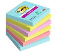 Foglietti Post-it - 159969 Blocchetti Post-It 76 X 76 mm di colori assortiti con 90 fogli per blocchetto in confezione da 6 Pz.