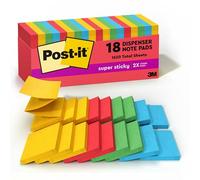 Post-it Super Sticky Dispenser Pop-up Notes, 18 blocchetti di note adesive, 1620 fogli, 7,6 x 7,6 cm, 2 x potere adesivo, forniture per scuola e ufficio, uso con dispenser Post-it Note, collezione