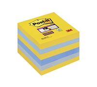 Post-it Super Sticky Foglietti, 90 Fogli, Confezione da 6 Blocchetti, 76 x 76 mm, Multicolore (New York)