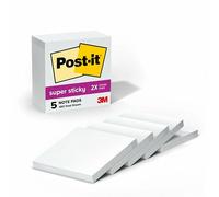 Post-it Super Sticky Notes, 7,6 x 7,6 cm, 5 cialde bianche