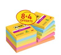 Post-it Super Sticky Notes Carnival Color Collection,Value Pack of 8 + 4 Free Pa