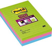 Post-it® Super Sticky Notes Lined Ultra Colours 3 Pads per pack 102x152mm Pink S