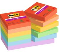 Post-it Super Sticky Notes Playful Color Collection, Pack of 12 Pads, 90 Sheets