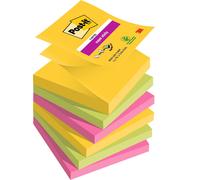 Post-It Super Sticky Z-Notes, Collezione Carnival, 76 mm x 76 mm, 90 Fogli/Blocc