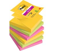 Post-It Super Sticky Z-Notes, Collezione Carnival, 76 mm x 76 mm, 90 Fogli/Blocchetto, 6 Blocchetti/Confezione