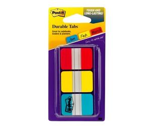 Post-It Tabs 1 inch Solid Red Yellow Blue 22 Tabs/Color 66/Dispenser linguetta autoadesiva Blu Rosso Giallo