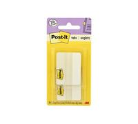 Post-it Tabs, 2 in. Solid, White, Durable, Writable, Repositionable, Sticks Securely, Removes Cleanly, 12 Tabs/On-the-Go Dispenser, 2 Dispensers/Pack, (686-24WE)