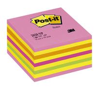 Blocco foglietti Cubo - 76 x 76mm - rosa neon, giallo neon, arancio neon, rosa ultra, verde neon - 450 fogli - Post it