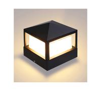 Post Light Lamp Pillar Gate Lamp Outdoor Light Column Lamp Villa Ip65 Waterproof Aluminum Garden Landscape Lawn Gate Fence Entrance Light, Warm White/