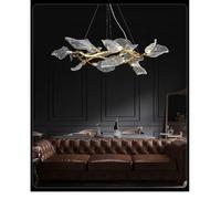 Post-Modern Leaf Pendant Chandelier Above Dining Table Luxury Living Room French Resin Leaf Ceiling Pendant Lamp Kitchen Bedroom