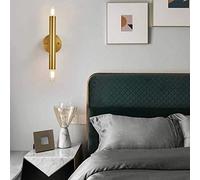 Post Modern Minimalist Wall Lamp Creative Living Room TV Backdrop Aisle Nordic Minimalist Bedroom Bedside Lamp All Copper from The Wall