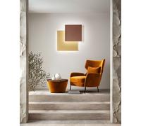 Post plafoniera big 48w LED luce calda marrone oro quadrata rotabile e inclinabi