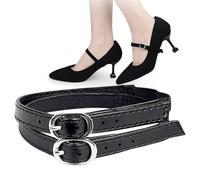 Post scarpe con tacchi alti invisibili Cazze invisibili per tacchi alti, cinghie flessibili per scarpe | Cinghie elastiche fisse contro la caduta del tallone, cinghie alla caviglia con fibbia, nero