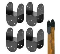 Post Top Brackets - 4 Pack Metal Beam Support for 4x4 Wood Posts | Heavy Duty Steel Connector Brackets Perfect for Gazebo Pergola Patio Porch Structural Frame Building Hardware