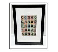 POSTAGE £1 STAMPARTEFACT Collage di francobolli dell'incoronazione della regina Elisabetta II 1953 - Grande presentazione storica (A2)