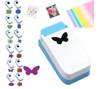 Postage Shape Punch, 1X0.8inch Rectangular Postage Stamp Punch, Square Hole Punchs, for Cardboard Scrapbook Postage Envelope Labels Wrapping Card Making Crafting (butterfly)