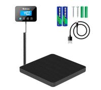 Postal Scale Mat Bilancia Professionale, 200 KG 10 G, Perfetta per Pacchi | Pesa Alta Precisione con Funzione Hold Tara, Bagagli, Uso Industriale, Batteria e Cavo Inclusi, Opaco - Nero