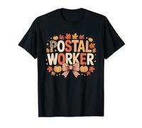 Postal Worker Fall Autumn Harvest Mail Carrier Vibes Maglietta