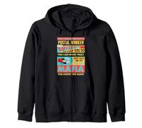 Postal Worker Vintage Carriera Mafia Joke Humor Design Felpa con Cappuccio