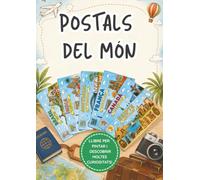 Postals del món 2. Llibre amb il·lustracions per pintar per a nens i nenes de 4 a 9 anys