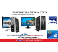 POSTAZIONE COMPLETA PC USATO DUAL CORE 4 GB RAM SSD 240 GB + ARCHIVIO DA 250 ...