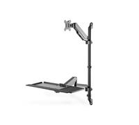 Digitus Postazione di lavoro flessibile per lavorare in piedi o seduti, montaggio a parete, schermo singolo