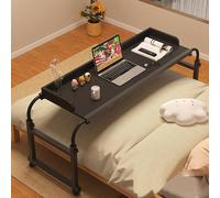 Postazione di lavoro in piedi da scrivania, regolabile in altezza 65-95 cm, 4 ruote, compatibile con letti queen e full bed, stile classico per casa, ufficio, studio, gioco