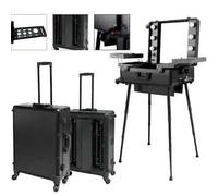 POSTAZIONE MAKE UP VALIGIA TROLLEY PROFESSIONALE con 6 LUCI 3W