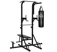 Postazione Multiuso con Panca e Sacco Boxe Nera