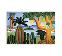 Postcard by Tarsila Do Amaral, poster artistico su tela e stampa artistica da parete, decorazione moderna per camera da letto, 30,5 x 45,7 cm