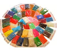 Posten - 1 Kilo Rocailles da 3 mm , 50 colori, perle di vetro rotonde 34000, AM11