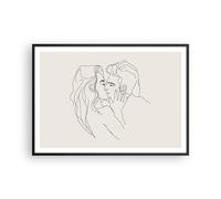 Poster 100x70cm Art. Linea Bacio Stampe Immagini Quadri Moderni Murale