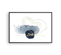 Poster 100x70cm Astrazione Moderno Pezzo Stampe Immagini Quadri Moderni Murale
