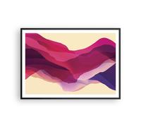 Poster 100x70cm Astrazione Montagne Rosa Stampe Immagini Quadri Moderni Murale
