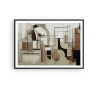 Poster 100x70cm Astrazione Pezzo Forme Stampe Immagini Quadri Moderni Murale