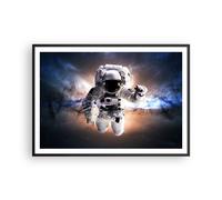Poster 100x70cm Astronauta Terra spazio Stampe Immagini Quadri Moderni Murale