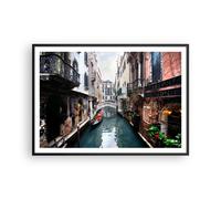Poster 100x70cm Barca ponte turismo venezia Stampe Immagini Quadri Moderni