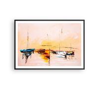 Poster 100x70cm Barche Barche A Vela Pezzo Stampe Immagini Quadri Moderni Murale