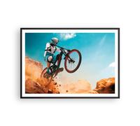 Poster 100x70cm bici sport casco Stampe Immagini Quadri Moderni Murale