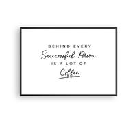 Poster 100x70cm Caffè Principio Successo Stampe Immagini Quadri Moderni Murale