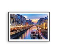 Poster 100x70cm Canale Grande Serata Stampe Immagini Quadri Moderni Murale