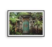 Poster 100x70cm Cancello Porta Verde Stampe Immagini Quadri Moderni Murale