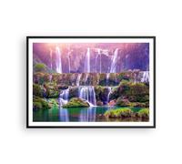 Poster 100x70cm cascata natura Stampe Immagini Quadri Moderni Murale
